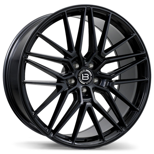 BR13-2200-53BN+20C716 - Braelin BR13 22X10 5X130 20mm Gloss Black - Braelin Wheels Canada
