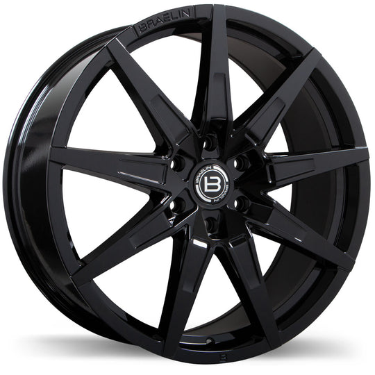 BR15-2085-36BN+30C871 - Braelin BR15 20X8.5 6X135 30mm Gloss Black - Braelin Wheels Canada