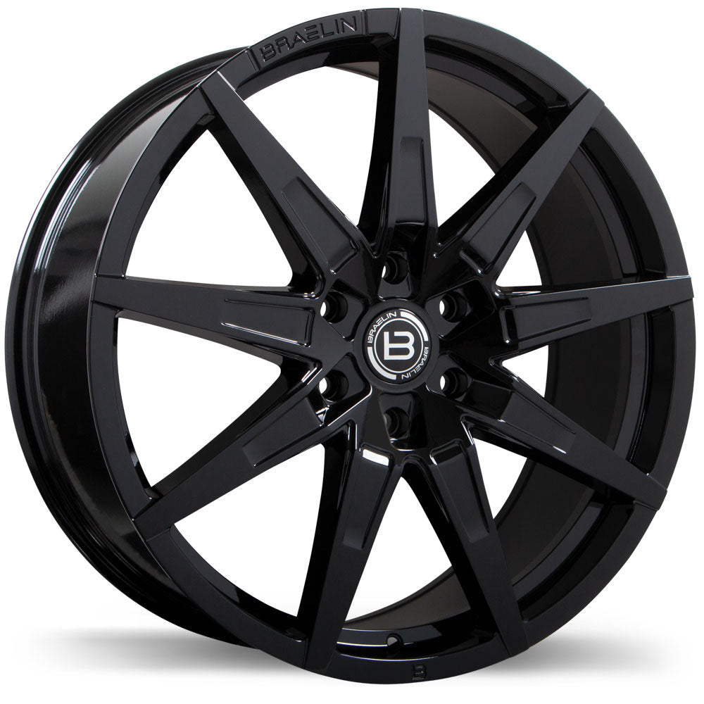 BR15-2290-62BN+30C671 - Braelin BR15 22X9.0 6X120 30mm Gloss Black - Braelin Wheels Canada