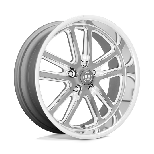 U13020807345 - US Mag U130 Bullet 20X8 5X127  1mm Textured Gun Metal With Milled Edges - US Mag Wheels Canada