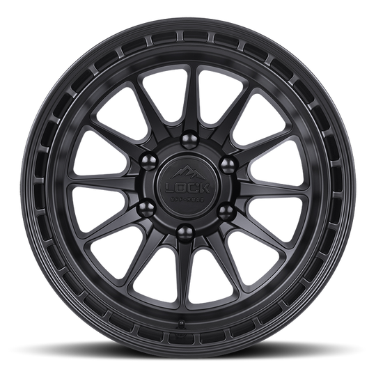BAJA-7860MB - Lock Off-Road Baja 17X8 6X130 ET 38mm Matte Black with Matte Black Ring - Lock Off-Road Wheels Canada