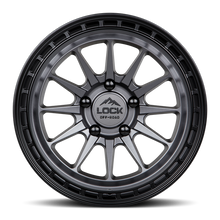 Charger l'image dans la galerie, BAJA-7854MG - Lock Off-Road Baja 17X8 5X114.3 ET 40mm Matte Grey with Matte Black Ring - Lock Off-Road Wheels Canada