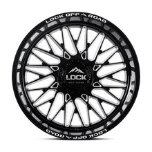 Load image into Gallery viewer, BANDIT-22136GBM - Lock Extreme Bandit 22X10 6X135 / 6X139.7 ET -18mm Gloss Black Milling - Lock Extreme Wheels Canada