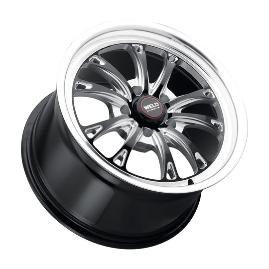 S15770067P50 - WELD Street Performance Belmont Drag 17X10 5X114.3 +50mm Gloss Black Milled & Diamond Lip - WELD Street Performance Wheels Canada