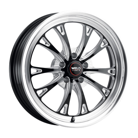S15782022P52 - WELD Street Performance Belmont Drag 18X12 5X120 +52mm Gloss Black Milled & Diamond Lip - WELD Street Performance Wheels Canada