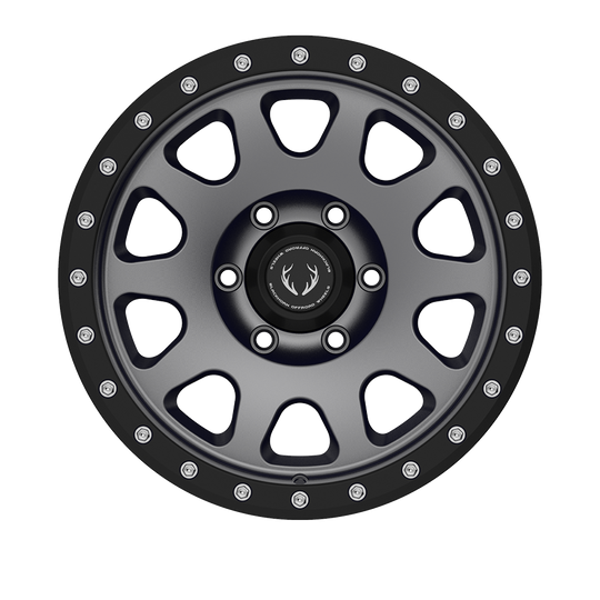 BH02170900126135G - Blackhorn BH02 17X9 6X135 12mm Gunmetal & Black Lip - Blackhorn Wheels Canada