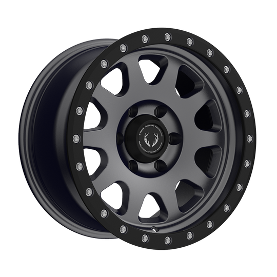 BH02170900126135G - Blackhorn BH02 17X9 6X135 12mm Gunmetal & Black Lip - Blackhorn Wheels Canada