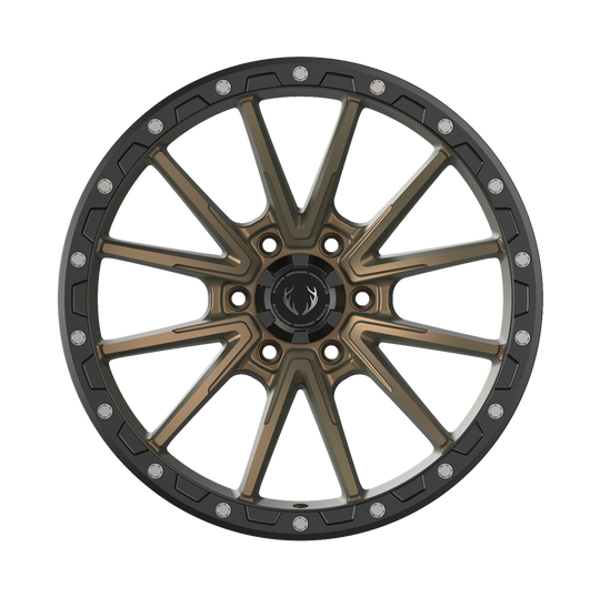 BH04200900006139BR  - Blackhorn BH04 20X9 6X139.7 0mm Bronze & Black Lip - Blackhorn Wheels Canada