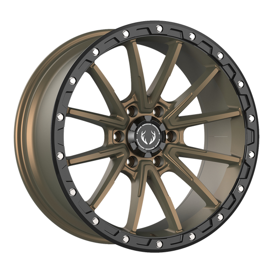 BH04200900006139BR  - Blackhorn BH04 20X9 6X139.7 0mm Bronze & Black Lip - Blackhorn Wheels Canada