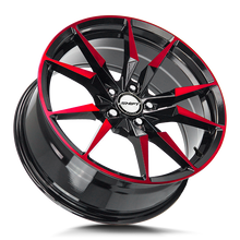 Load image into Gallery viewer, H29750035GBMR - Shift H29 Blade 17X7.5 5X100 35mm Gloss Black Candy Red Machine - Shift Wheels Canada