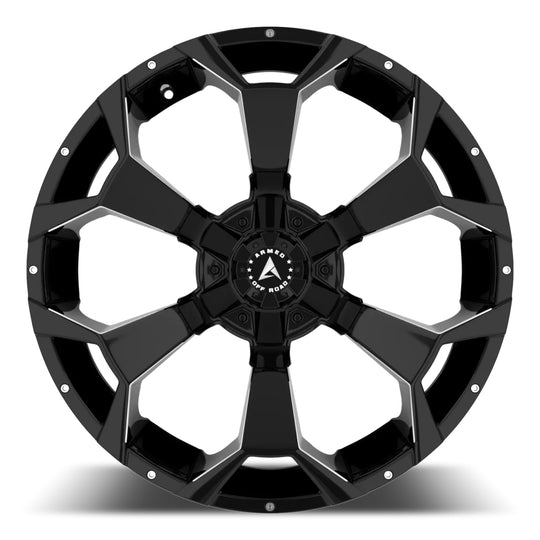 A122-2010-32-138 - Armed OffRoad Bomber 20X10 6X135 ET 0mm Gloss Black Milled - Armed OffRoad Wheels Canada