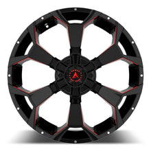 Load image into Gallery viewer, A123-2010-10-140 - Armed OffRoad Bomber 20X10 Blank ET 0mm Gloss Black Red Milled - Armed OffRoad Wheels Canada