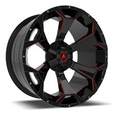 Load image into Gallery viewer, A123-2010-10-140 - Armed OffRoad Bomber 20X10 Blank ET 0mm Gloss Black Red Milled - Armed OffRoad Wheels Canada