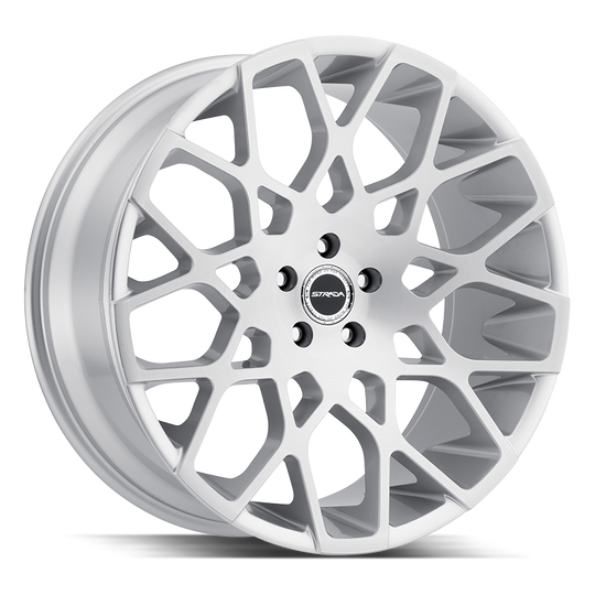 S59463924BFS - Strada S59 Buca 24X10 6x139.7 24mm Brushed Face Silver - Strada Wheels Canada