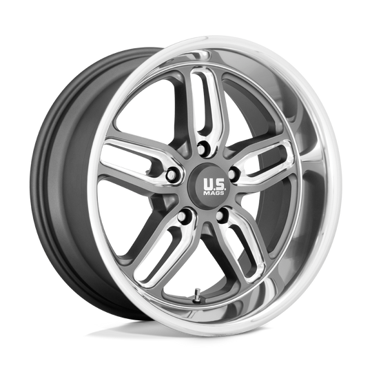 U12920857350 - US Mag U129 Cten 20X8.5 5X127  7mm Matte Gun Metal Milled - US Mag Wheels Canada
