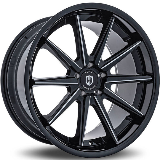C24-20105BLNK3573BMW - Curva Concepts C24 20X10.5 Blank ET 35mm Gloss Black Milled - Curva Concepts Wheels Canada