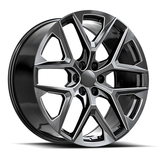 C39-2295031GBM - O.E. Revolution C-39 22X9 6X139.7 31mm Gloss Black & Milled - O.E. Revolution Wheels Canada