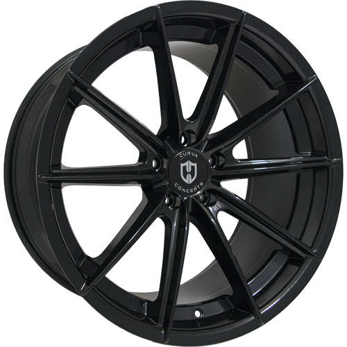 C46-20105BLNK2573BLK - Curva C46 20X10.5 Blank 25mm Gloss Black - Curva Wheels Canada
