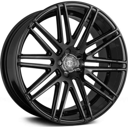C50-221051124066BLK - Curva C50 22X10.5 5X112 40mm Gloss Black - Curva Wheels Canada