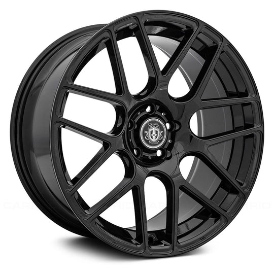 C7-20951144073BLK - Curva C7 20X9.5 5X114.3 40mm Gloss Black - Curva Wheels Canada