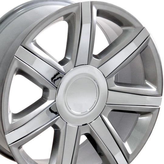 CA87-22090-6550-31HS-ic - OE Wheels Replica CA87 22X9 6X139.7 ET31mm Hyper Silver - OE Wheels Wheels Canada