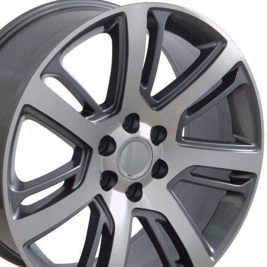 CA88-22090-6550-31MG - OE Wheels Replica CA88 22X9 6X139.7 ET31mm Gunmetal Machined - OE Wheels Wheels Canada