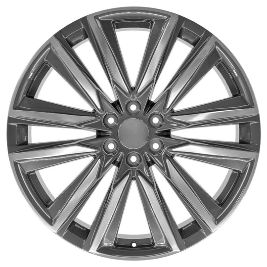 CA91-24100-6550-28PG - OE Wheels Replica CA91 24X10 6X139.7 ET28mm Gunmetal with Polished Face - OE Wheels Wheels Canada