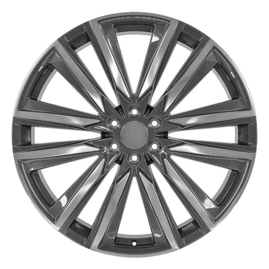 CA91-26100-6550-28PG - OE Wheels Replica CA91 26X10 6X139.7 ET28mm Gloss Gunmetal with Polished Face - OE Wheels Wheels Canada