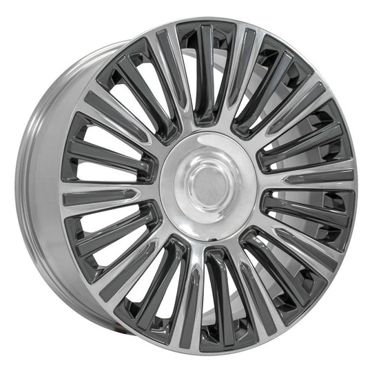 CA92-22090-6550-28PG - OE Wheels Replica CA92 22X9 6X139.7 28MM Gunmetal with Polished Face - OE Wheels Replica Wheels Canada