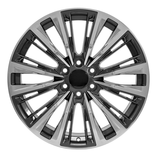 CA93-22090-6550-28PG - OE Wheels Replica CA93 22X9 6X139.7 ET28mm Gunmetal with Polished Face - OE Wheels Wheels Canada