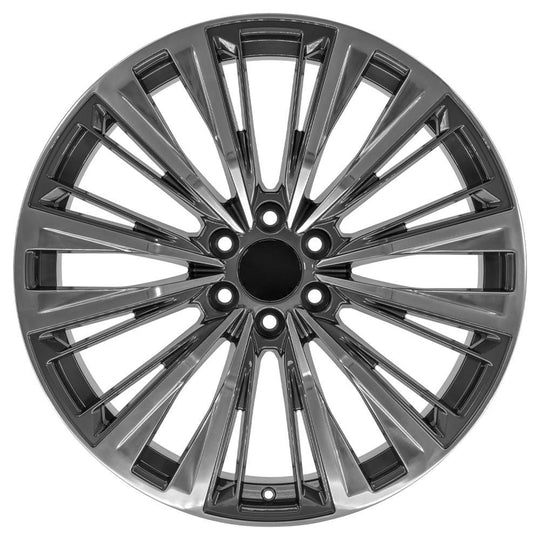 CA93-24100-6550-28PG - OE Wheels Replica CA93 24X10 6X139.7 ET28mm Gunmetal with Polished Face - OE Wheels Wheels Canada