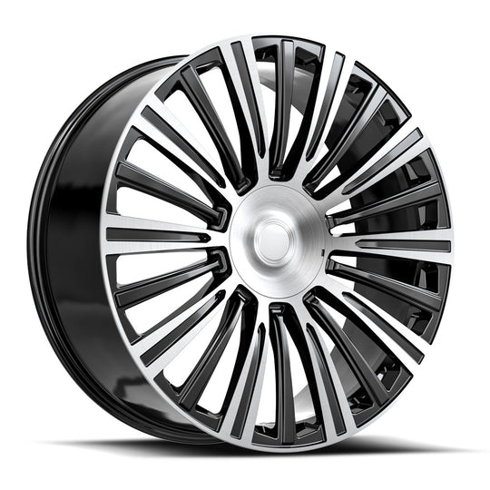 CAD35-24105031BM - O.E. Revolution CAD-35 24X10 6X139.7 31mm Gloss Black & Machined - O.E. Revolution Wheels Canada