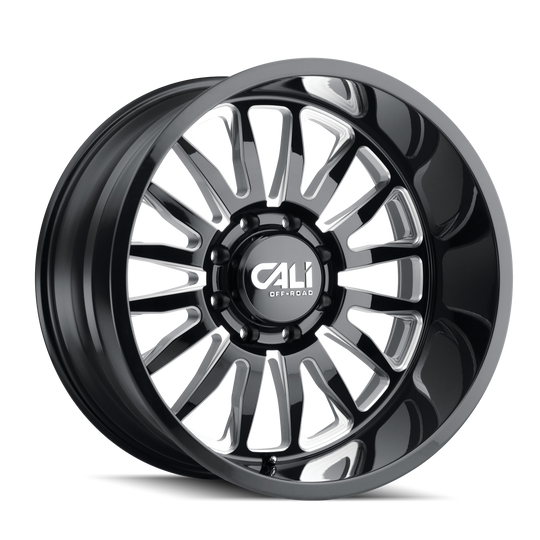 9110-2136BM - Cali Off-Road Summit 20X10 6X135 -25mm Black And Milled - Cali Off-Road Wheels Canada