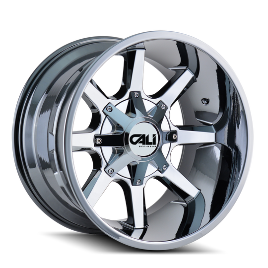 9100-2276C - Cali Off-Road Busted 20X12 8X165.1 / 8X170 ET -44mm Chrome - Cali Off-Road Wheels Canada