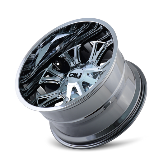 9101-2252C - Cali Off-Road Americana 20X12 5X127 / 5X139.7 ET -44mm Chrome - Cali Off-Road Wheels Canada