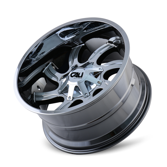 9102-2997P2D - Cali Off-Road Twisted 20X9 5X139.7 0mm Chrome - Cali Off-Road Wheels Canada