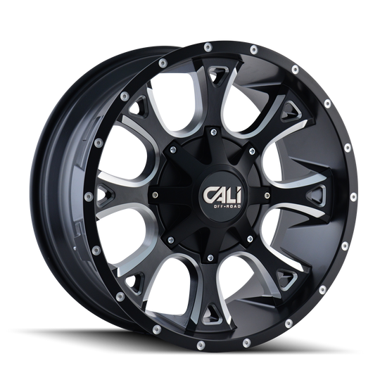 9103-2997M - Cali Off-Road Anarchy 20X9 5X139.7 / 5X150 ET 0mm Satin Black Milled - Cali Off-Road Wheels Canada