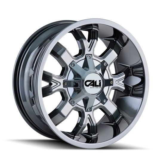 9104-2978C - Cali Off-Road Dirty 20X9 8X180 /  ET 0mm Chrome - Cali Off-Road Wheels Canada