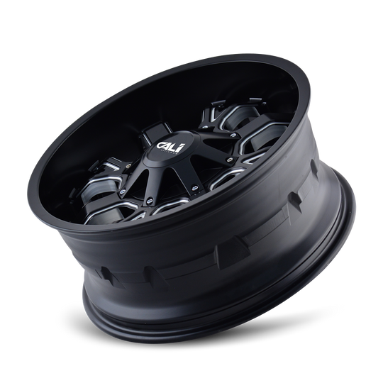 9104-2978M18 - Cali Off-Road Dirty 20X9 8X180 /  ET 18mm Satin Black Milled - Cali Off-Road Wheels Canada