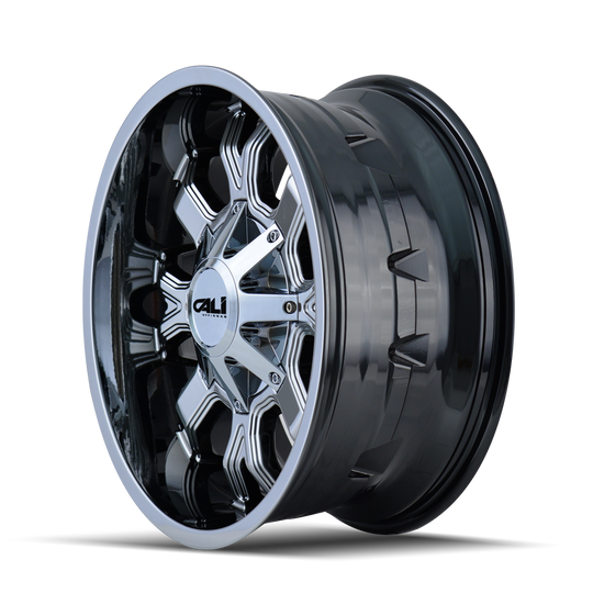 9104-2997C - Cali Off-Road Dirty 20X9 5X139.7 / 5X150 ET 0mm Chrome - Cali Off-Road Wheels Canada