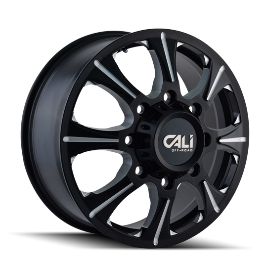 9105-22881BF121 - Cali Off-Road Brutal 22X8.25 8X165.1 /  ET 127mm Satin Black Milled - Cali Off-Road Wheels Canada