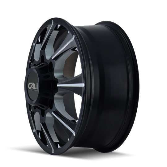 9105-22881BF121 - Cali Off-Road Brutal 22X8.25 8X165.1 /  ET 127mm Satin Black Milled - Cali Off-Road Wheels Canada