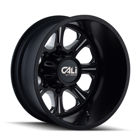 9105-22881BF121 - Cali Off-Road Brutal 22X8.25 8X165.1 /  ET 127mm Satin Black Milled - Cali Off-Road Wheels Canada