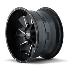 Load image into Gallery viewer, 9106-24278M - Cali Off-Road Distorted 24X12 8X180 /  ET -44mm Satin Black Milled - Cali Off-Road Wheels Canada