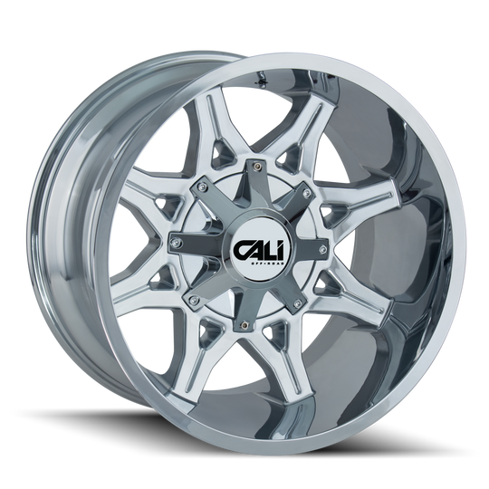9107-2278C - Cali Off-Road Obnoxious 20X12 8X180 /  ET -44mm Chrome - Cali Off-Road Wheels Canada