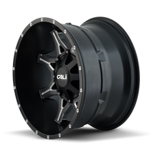 Charger l&#39;image dans la galerie, 9107-2937M18 - Cali Off-Road Obnoxious 20X9 6X135 18mm Satin Black With Milled Spokes - Cali Off-Road Wheels Canada