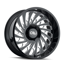 Load image into Gallery viewer, 9108-2170BM - Cali Off-Road Switchback 20X10 8X170 /  ET -25mm Gloss Black Milled - Cali Off-Road Wheels Canada