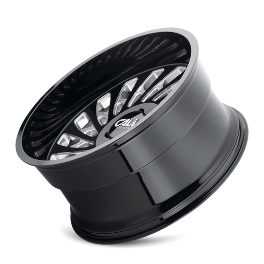 9108-2173BM - Cali Off-Road Switchback 20X10 5X127 /  ET -25mm Gloss Black Milled - Cali Off-Road Wheels Canada