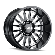 Load image into Gallery viewer, 9110-24483BM - Cali Off-Road Summit 24X14 6X139.7 /  ET -76mm Gloss Black Milled - Cali Off-Road Wheels Canada