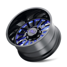 Load image into Gallery viewer, 9110-2936BTB - Cali Off-Road Summit 20X9 6X135 /  ET 0mm Gloss Black Milled Prism Blue - Cali Off-Road Wheels Canada